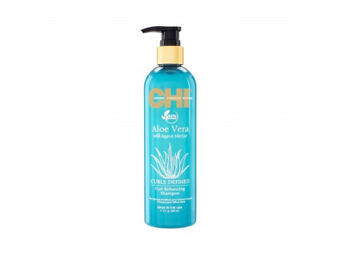 CHI Aloe Vera Išryškinantis garbanas šampūnas su alavijais ir agavų sultimis,  340 ml